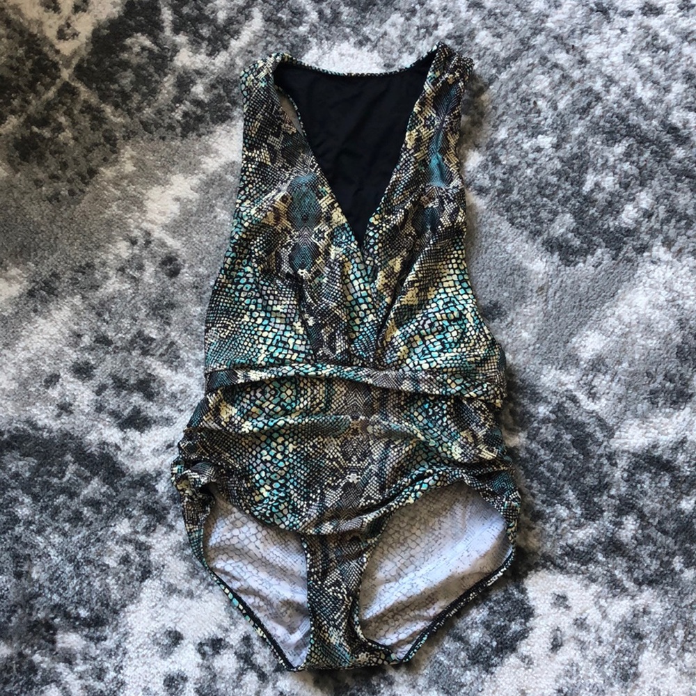 Zimmermann snake print racerback one piece